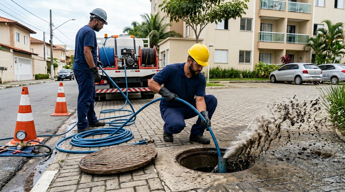 Desobstrução com Alta Pressão em Campos dos Goytacazes‑RJ